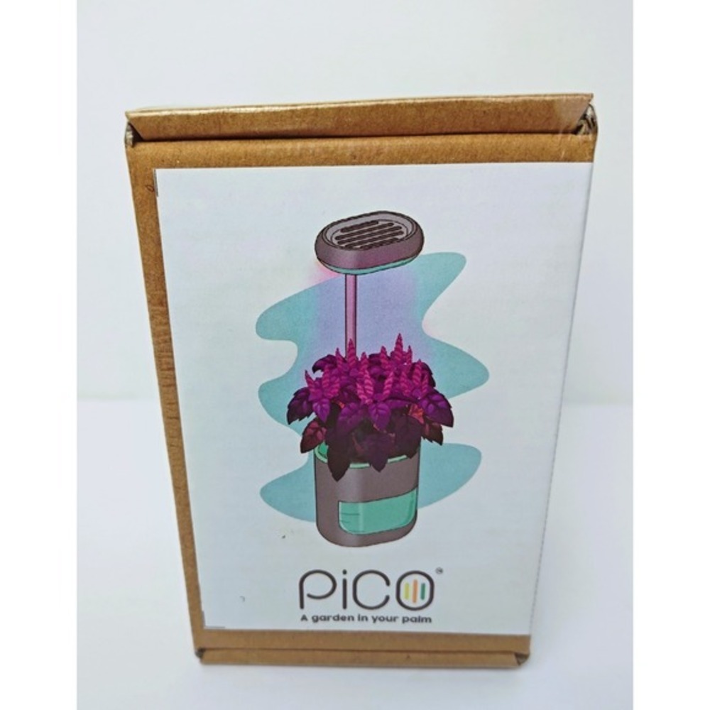 Pico Smart Planter Indoor Garden with LED Grow Light Self Watering White